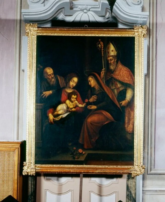  40-Orsola Caccia-Sacra Famiglia con Sant'Anna e Santo vescovo 